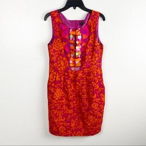 NANETTE LEPORE Silk Linen Blend Sleeveless Sequin Dress, Size 2